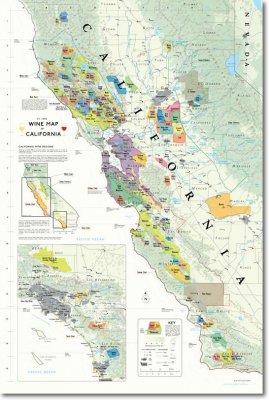 Vinkarta Kalifornien - uppdaterad 2019