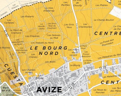 Avize Grand Cru Champagne Côte des Blancs.