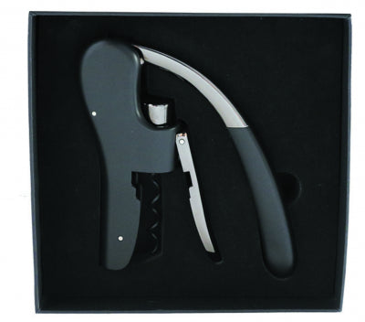 Hävstångsöppnare med integrerad folieskärare