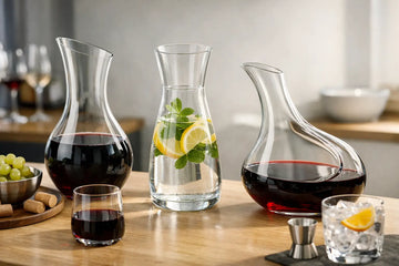 Designade karaffer i glas för bättre servering