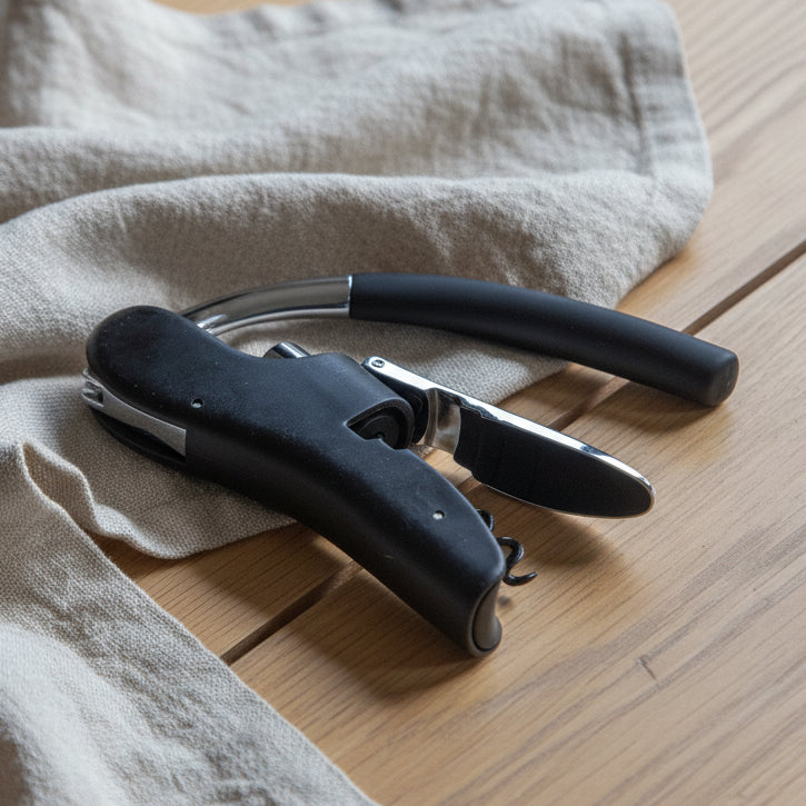 Hävstångsöppnare – vinöppnare med folieskärare