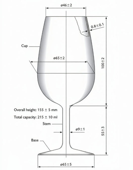 6 x vinprovningsglas - ISO-glas Lehmann