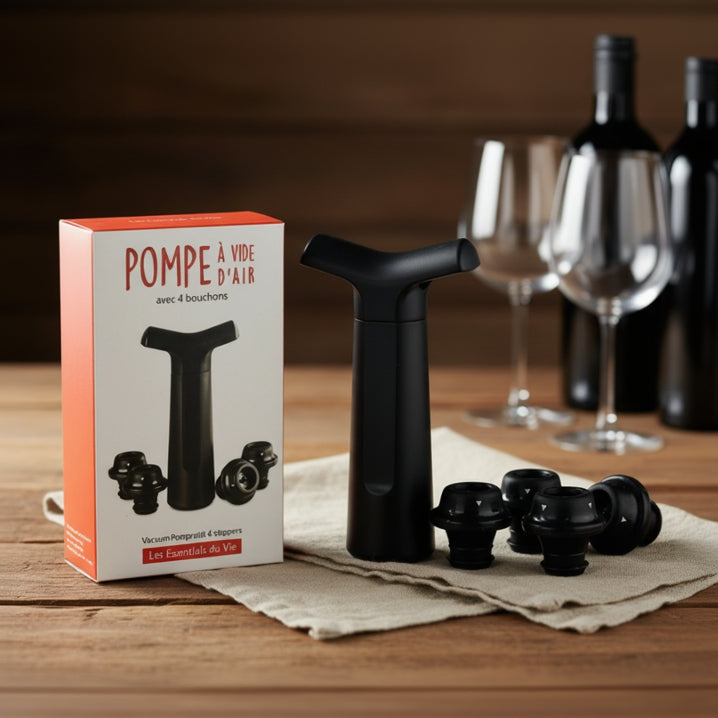Vakumpump Wine Saver ”Pompe” + 4 proppar