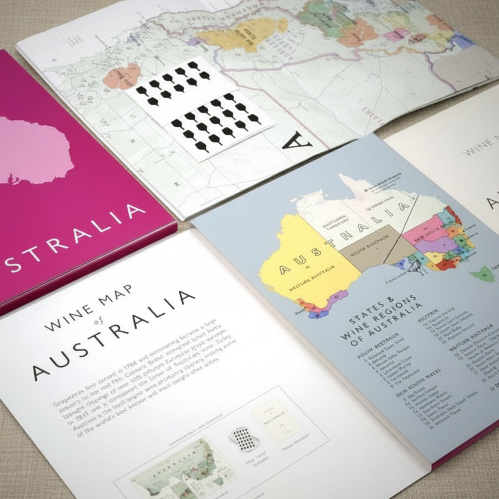 Vinkarta Australien - falsad