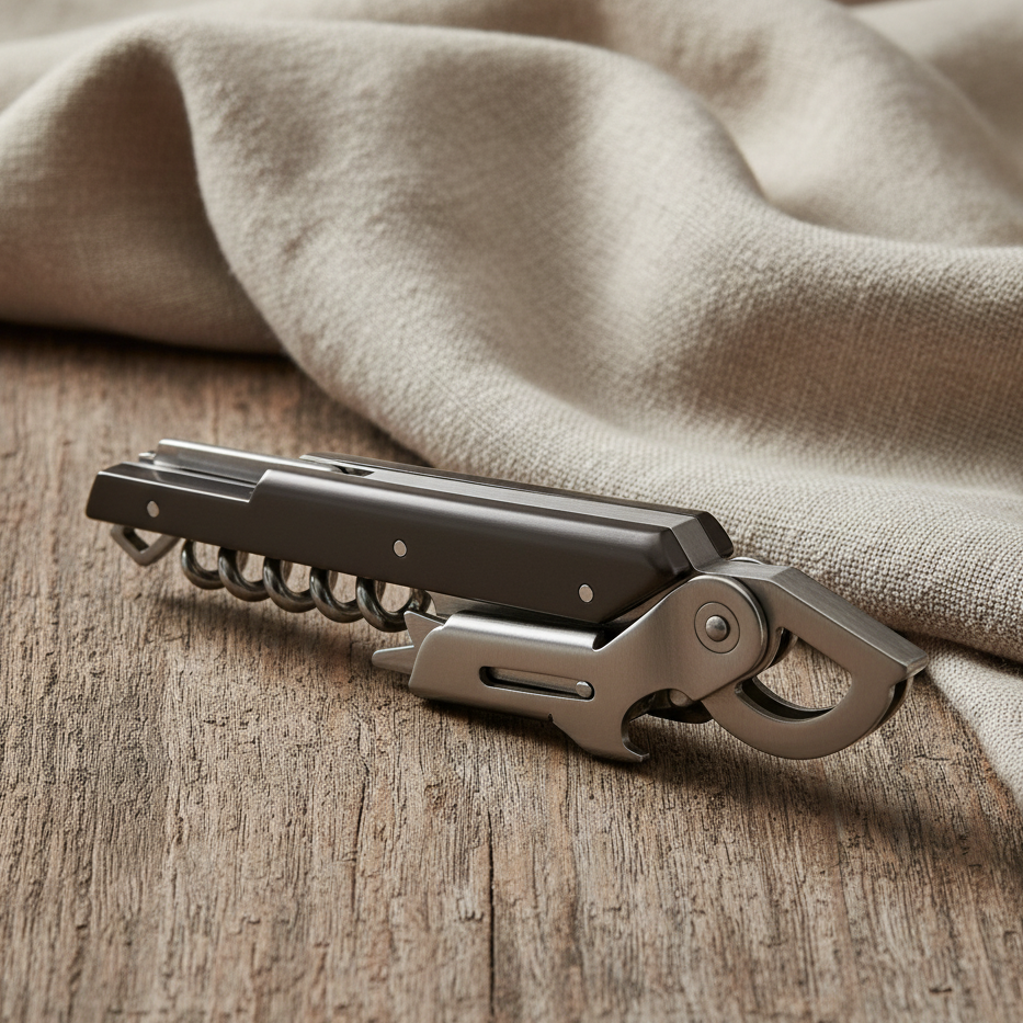 Peugeot Clavelin ”Basalte” korkskruv – öppna vin i en rörelse
