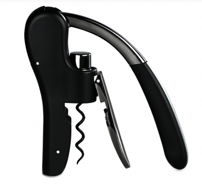 Hävstångsöppnare med integrerad folieskärare