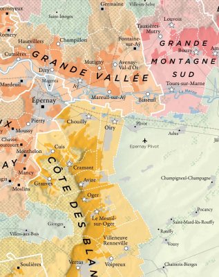 Régions Viticoles de Champagne - Vinregioner i Champagne