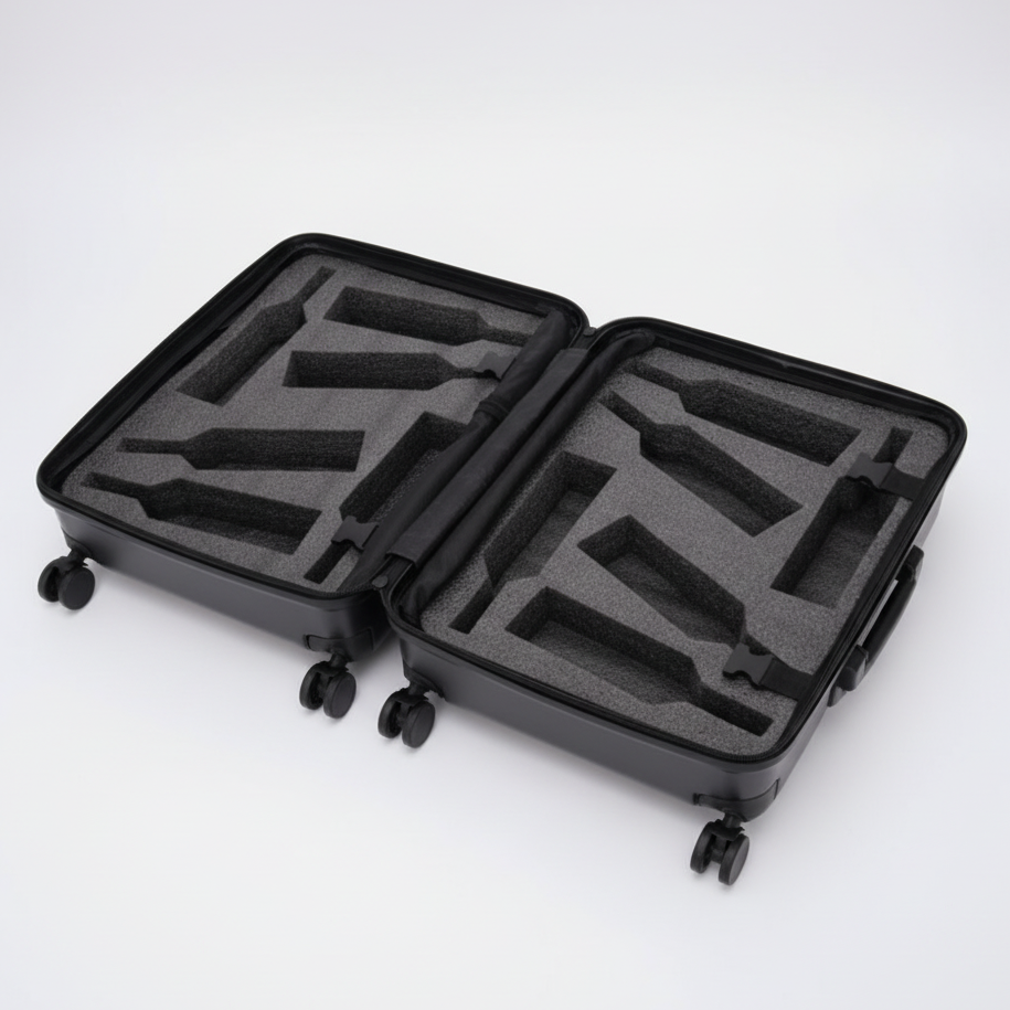 Lazenne Wine Travel Suitcase - 12 flaskor