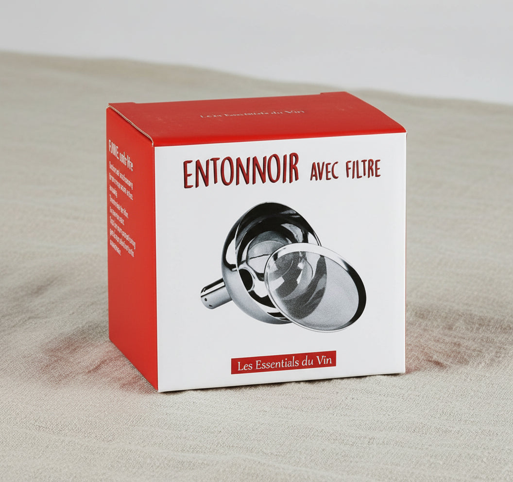 Dekanterings- och luftningstratt med sil