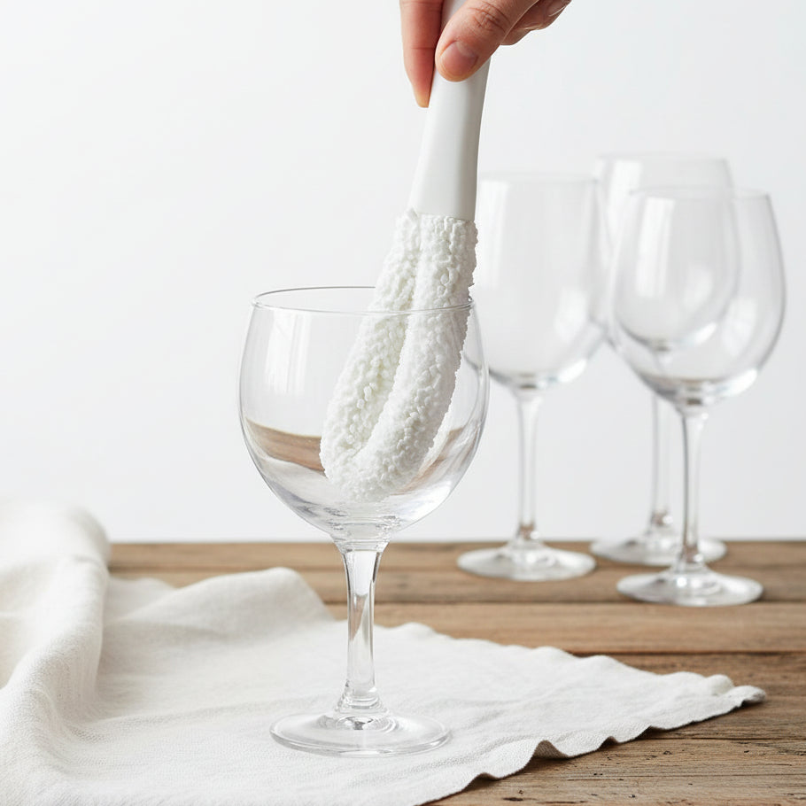 Rengöringsborste för smala glas
