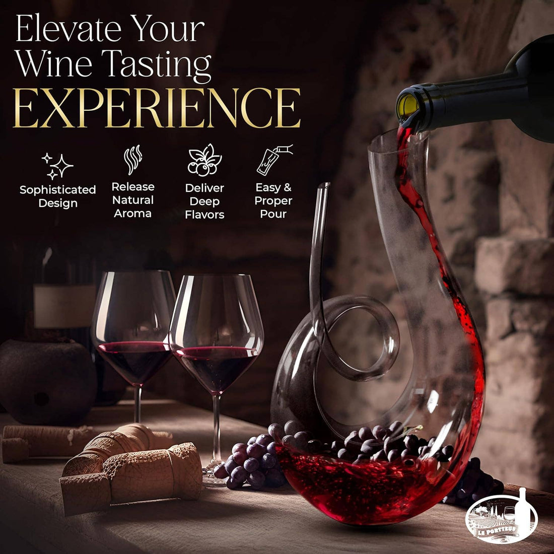 Elegant karaff ”Horn”