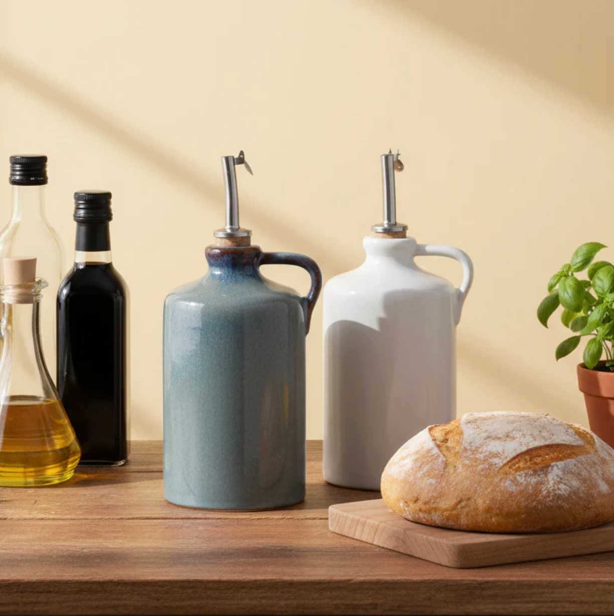 Krus för olja/vinäger ”Écru”