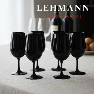 6 x svarta vinprovningsglas - ISO-glas