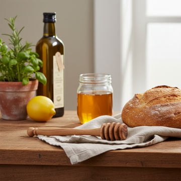 Honungsked i olivträ