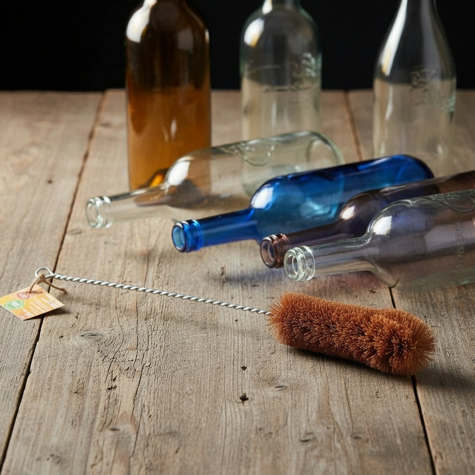 Flaskborste med kokosfibrer - 35 cm