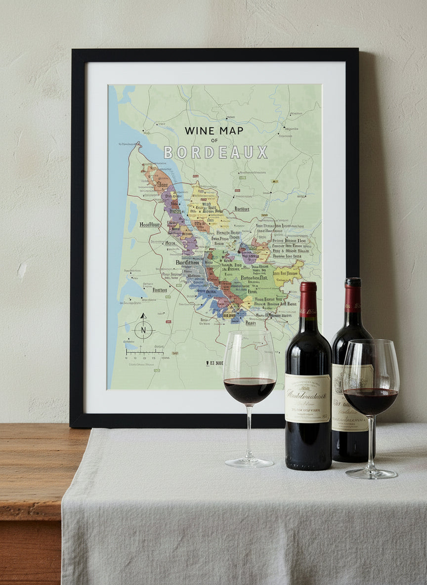 Kart bordeaux appellationer